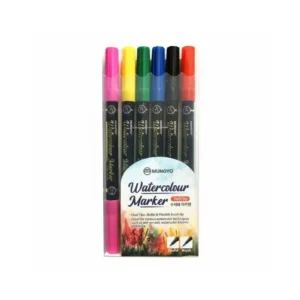 Mungyo Water Color Marker Set Dual Tip 6 Colors